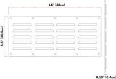 Stainless Steel Venting Panel for Grill Accessory, 15″ by 6-1/2″