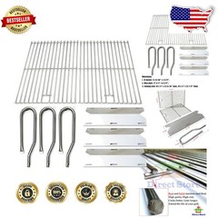 Jenn Air Grill Parts Kit DG131 720-0336 Stainless Steel Burner Heat Plates