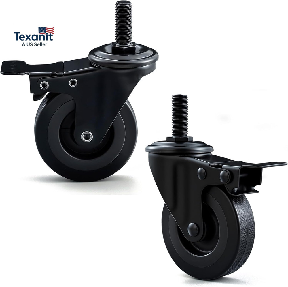 74064 Grill Wheels Replacement Parts for Pit Boss Locking Caster Wheels Grill Pa