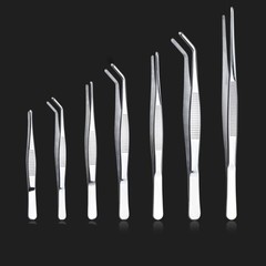Stainless Steel Cooking Tweezers 2 Pack 20/25/30cm for Kitchen Grilling Tasks