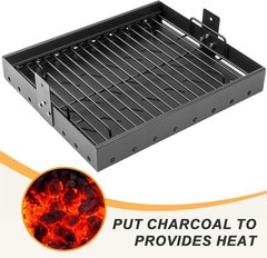 Versatile 15-28 Inch Stretchable Charcoal Tray for High-Temperature Grilling