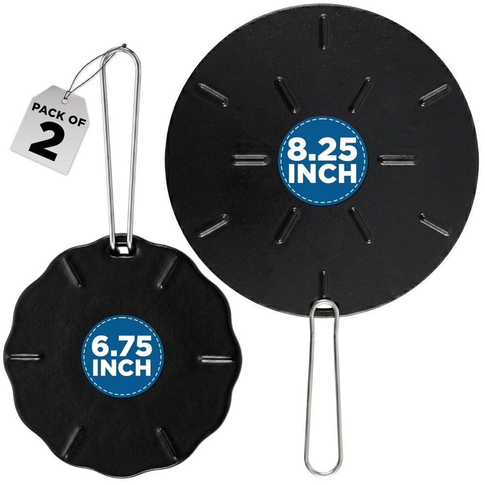 Cast Iron Heat Diffuser Set – 8.25″ and 6.75″