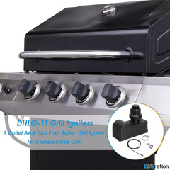 Grill Igniters Kit for Charbroil 1 Outlet AAA Battery Tact Push Button Ignition