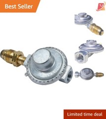 Multicolored Propane Low Pressure Regulator – 75,000 BTU for BBQ Grills