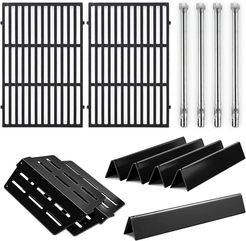 Genesis E-330 4 Burner 62752 7524 Grates 7620 7621 Flavorizer Bars 65505 Heat