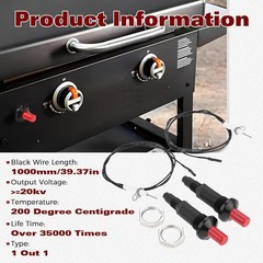 2Pcs Fireplace Oven Push Button Piezo Igniter Kit with Spark Ignition Electrode