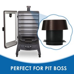 Vertical Smoker Chimney Stack & Cap Kit for Pit Boss 5/7 Series Pellet Grills