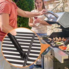 Cast Iron Grill Grate Lifter Tool 2 Pack 8 Inch Black Easy Safe BBQ Grate Remove
