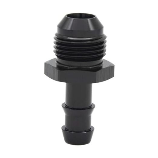 8AN Male Flare to 3/8″ (9.5mm) Barb Straight Push Hose 8AN to 3/8 Barb Black