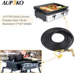 Aupoko Propane Elbow Adapter for Blackstone, Brass RV Gas Connector 3/8″ Male Lo