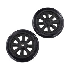2 Black 6 Inch For BBQ Grill Wheels Replacement for Outdoor Grill Trolley Use