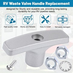 RV Waste Valve Handle Replacement for Waste Valve Extension Rod RV Parts Gray