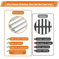 SUZLON 4 Pack Bull BBQ Grill Grate Replacement Parts for Bull 18248 LP 18249…
