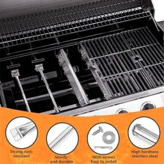 Gas Grill Burner Replacement Kit 6 Burners Stainless Steel Heat Plates Igniters