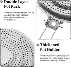 Stainless Steel Heat Diffuser for Gas and Electric Stove – Even Heat Distribu…
