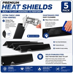 Flavorizer Bars and Heat Deflectors for Weber Genesis II 300/LX 300, GS4 Gene…