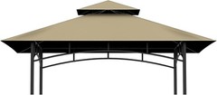 Grill Gazebo Replacement Top, 5 * 8 Outdoor BBQ Top Cover, Double Layer BBQ Gaze