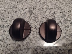 Set of 2 Universal Gas Barbecue Grill Burner Control Knobs, Black. 2 Diff.Styles
