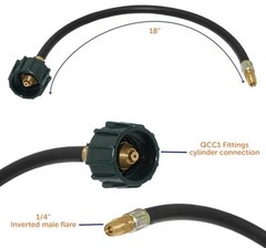 KT18ACR-2 2-Stage Auto Changeover LP Propane Gas Regulator 18-inch Pigtails