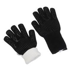 Heat Resistant Barbecue Gloves With Extended Cuff For Grilling And Oven Use