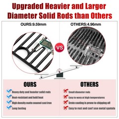 463365021 Grill Grates Replacement Parts 17 x 24.5″ for 3pcs grates, Black