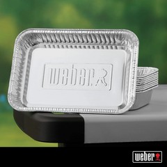 New Weber 6415 10 Pack 8.5″ x 6″ Disposable Aluminum Foil Grill Drip Pan