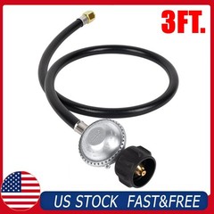 3FT Propane Gas Pit Grill Hose and Regulator for Weber Genesis Series BBQ Grill