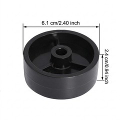 For Gas Heater Caster Wheels 61mm Black 4 pcs PP for Patio Heater Mobility