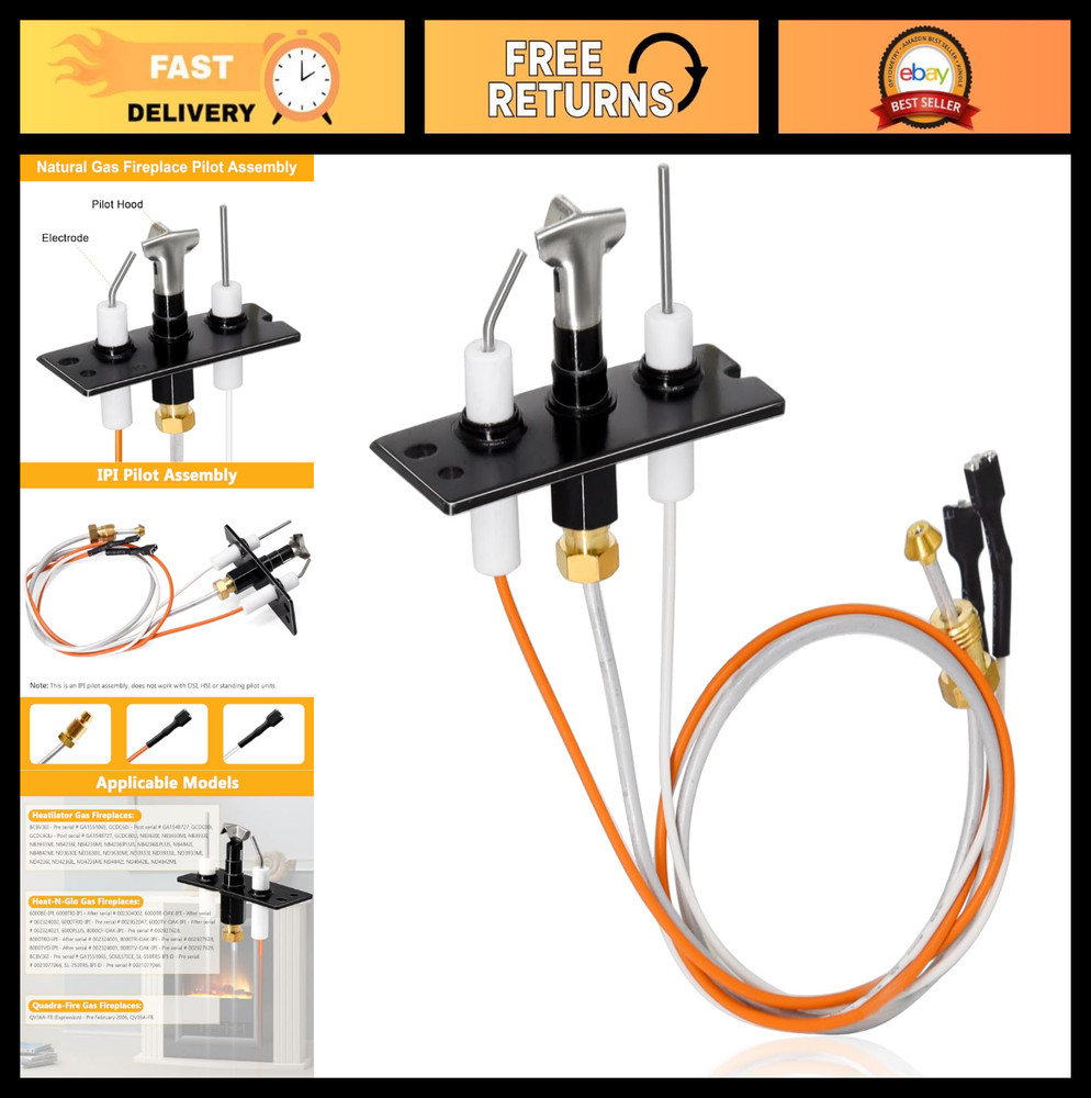 Natural Gas Pilot Assembly for Heatilator & Heat-N-Glo Fireplaces, Quadra-Fire P