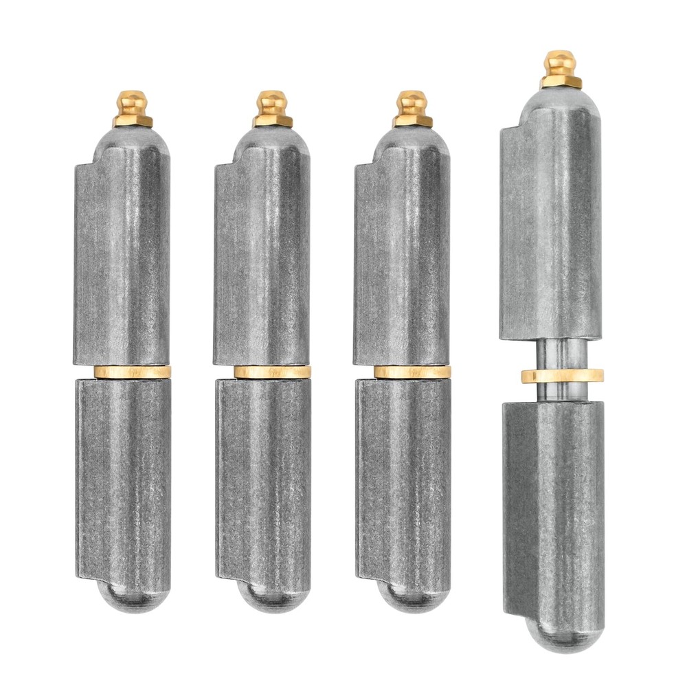 4 Pcs 4 Inch BBQ Smoker Bullet Weld on Hinges, Heavy Duty Weldable Carbon Steel