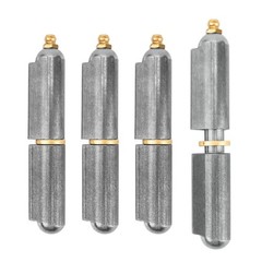 4 Pcs 4 Inch BBQ Smoker Bullet Weld on Hinges, Heavy Duty Weldable Carbon Steel