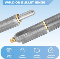 4 Pcs 4 Inch BBQ Smoker Bullet Weld on Hinges, Heavy Duty Weldable Carbon Steel