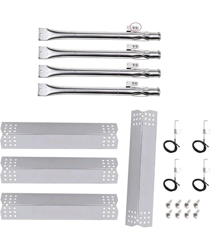 Grill Repair Kit Stainless Steel Burner Tubes Heat Plates Igniter for Nexgrill