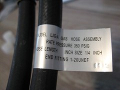 4′ TableTop Gas Grill Hose & Adapter Universal Fit To Most Propane Cylinders