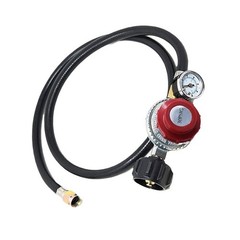 0-30 PSI Adjustable Propane Regulator with 4 FT Hose for Grills Fire Pits