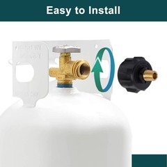 Solid Brass Propane Gas Fitting For Regulator Hose QCC x 1/4 Inch Male NPT