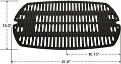 Cast Iron Cooking Grid Grates 2-Pack 15.3″ for Weber Q200 Q220 Q2000 Q2200 Q2400