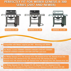 66044 Grill Warming Rack for Weber GS4 Genesis II 300 Series, Genesis II E310 E3