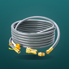 25ft 1/2″ ID Natural Gas Grill Hose with Male Quick-Connect Plug