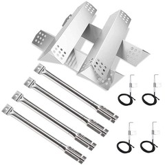 Grill Repair Kit 4 Burners 4 Heat Plates for Master Forge 1010037 1010048