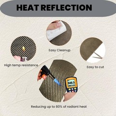 2000°F Reinforced Exhaust Heat Shield 12” x 24” – Easy Adhesive Installation