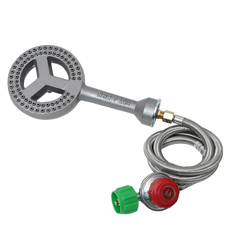 SH12RH Cast Iron Propane Burner Head 60000 BTU Brass Fitting Orifice Parts