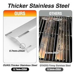 Universal BBQ Heat Tents – Stainless Steel Adjustable Flame Tamers, 4 Pack