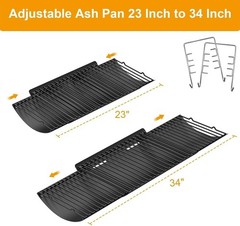 23″ to 34″ Adjustable Ash Pan Charcoal Grill Chargriller 1224 1324 2121 2222