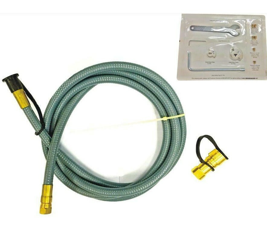 Universal Natural Gas Hose Kit with brass orifices Model 710-0007 NEW