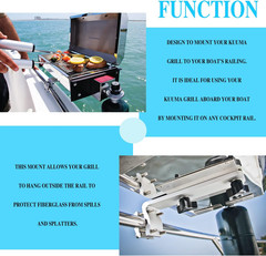 58182 Grill Rail Mount Bracket for Any Kuuma-Style BBQ Grill Replacement for Kuu