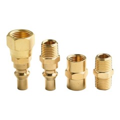 5x RV For Propane Quick Connect Adapter Hex Nipple Coupling Easy Connection
