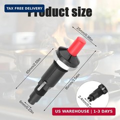 2pcs Piezo Spark Igniter, Two Fire Outlets Plastic BBQ Grill Push Button Ignitor