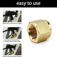 05265 Hose Thread Cleaner Outdoor Faucet Repair Tool, for 3/8 Inch Socket Dri…