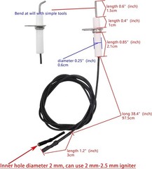 Replacement 38″ Ignitor Wire & Ceramic Electrode – Free Mounting Screws Included